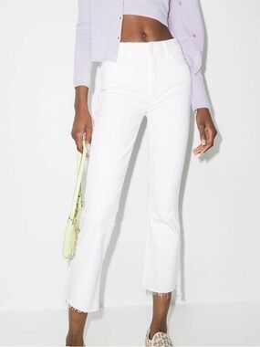 Mother The Insider Crop Fray Jeans